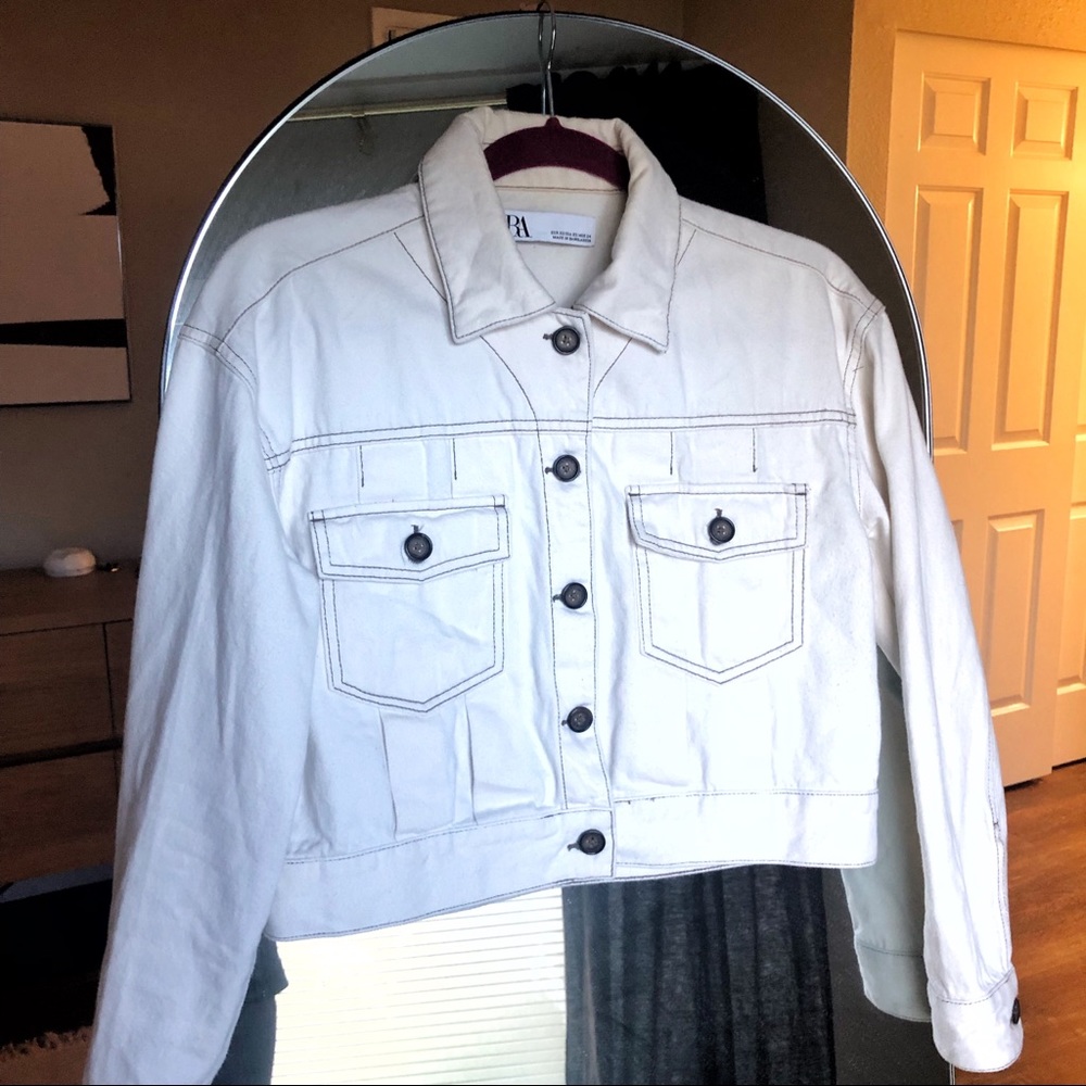 Zara cream color cotton jacket